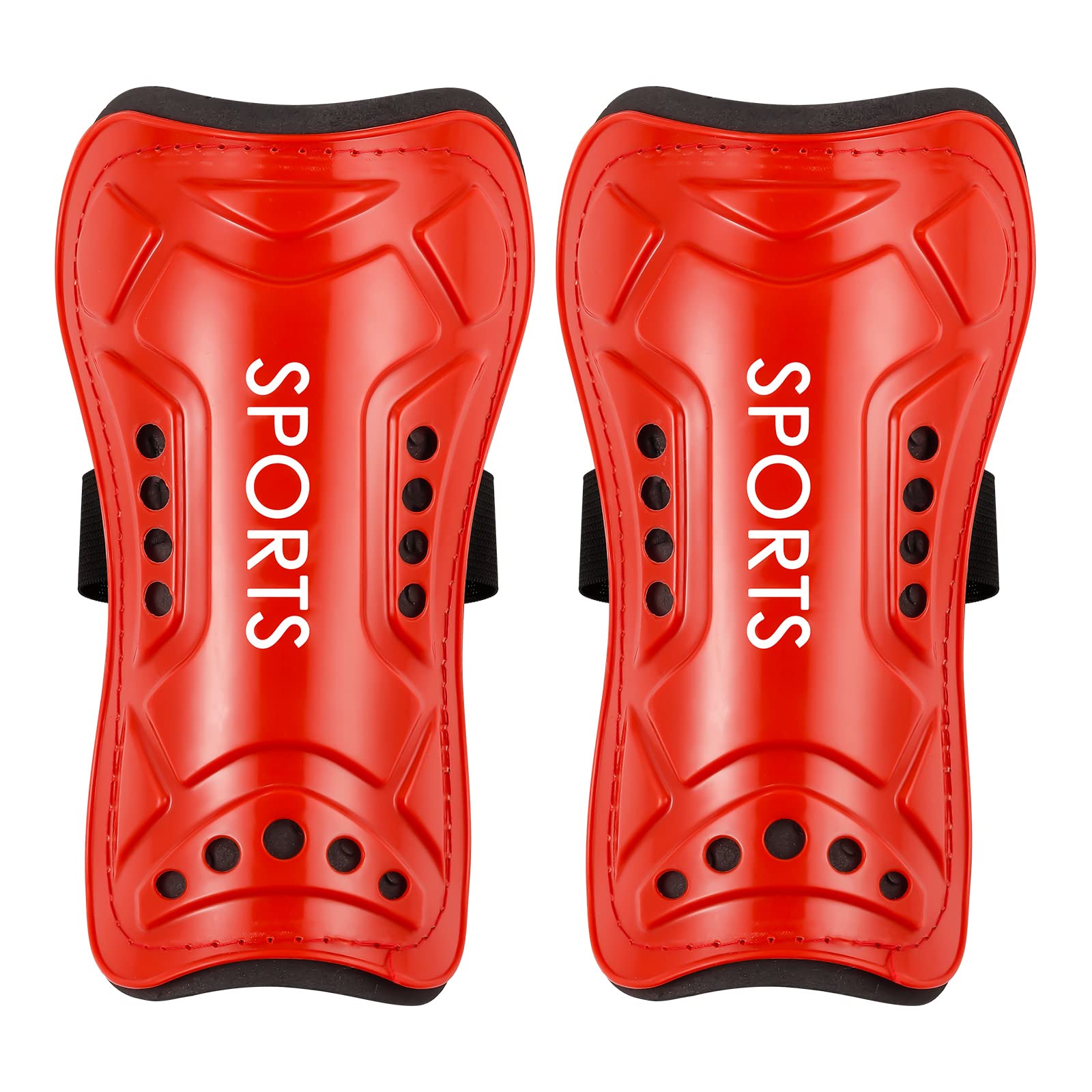 Football Shin Pads, Kids Youth Shin Guards Beginner Elite Athlete Perforated Breathable Kids Shin Pad for Boys And Girls Football Games Leg Calf Protective Gear (6-15 years)