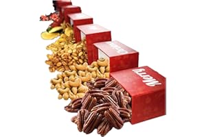 YUMZO Christmas Gift Baskets - 6 Tier Indulgence Nuts Gift Basket Tower with Filled With Snacks & Nuts - Gourmet Food christmas for Men & Women, (over 2 lbs.)