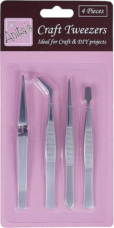 Anita's Craft Tweezer Set Multicoloured Pack of 4