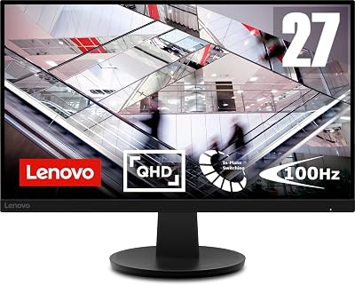 Lenovo N27q 27 Inch QHD IPS Monitor 2560x1440 100Hz 4ms HDMI DP