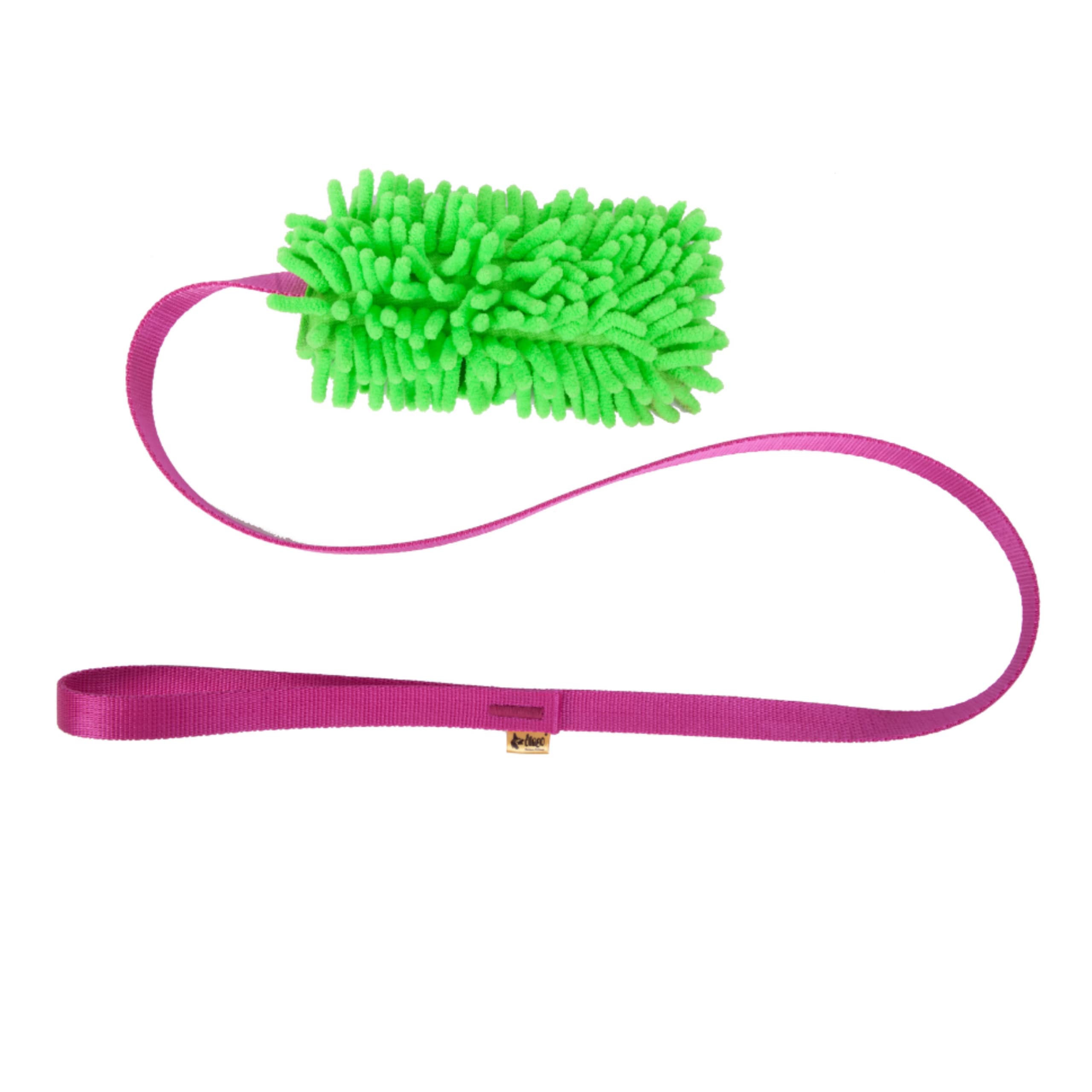 Dingo Waldemar Rutkowski Tug Toy for Dogs - Hand Sewn Microfibre & Polypropylene Dog Chaser for Training, Agility, Tug of War, Fetch, Obedience and Play, Assorted Colours (Long handle)