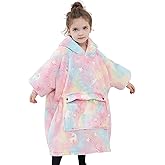 NOUKOW Wearable Blanket Hoodie Oversized Sherpa Blanket Sweatshirt Flannel Sweater Blanket with Large Pocket