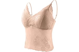 Shapewear for Women Tank Top with Built in Bra Lace Shapewear Camisole Padded Bras Tummy Control Body Shaper Clothes