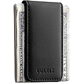 VULKIT Magnetic Money Clip Leather Money Holder Minimalist Design Holds Up to 15 Cash
