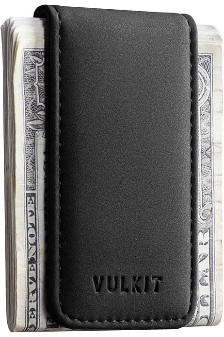 Leather Money Clips Big Skinny Men's Leather Magnetic Money Clip
