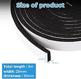 Storystore Foam Insulation Tape Self Adhesive 25mmx10mmx5M Weather Strip view 2