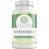 Elanen Naturals Liu Wei Di Huang Wan, Rehmannia 6, Six Flavor Rehmannia, 100 Vegetable Capsules
