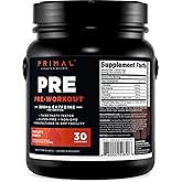 Primal Pre-Workout Primate Punch (30 Servings) (Tropical Flavored) - Gluten Free & Non-GMO