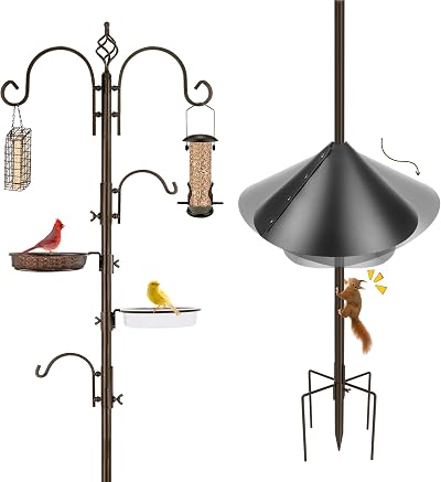 Urban Deco Bird Feeding Station with Squirrel Baffle Heavy Duty Kit