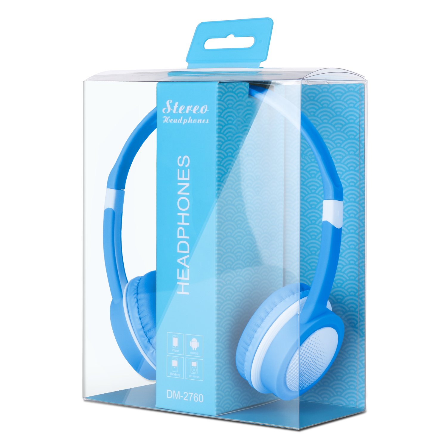 Kids Headphones - Comfortable and Adjustable Wired Over Ear Headset with Volume Limiting - Toddlers Headphones for Boys and Girls (Blue)