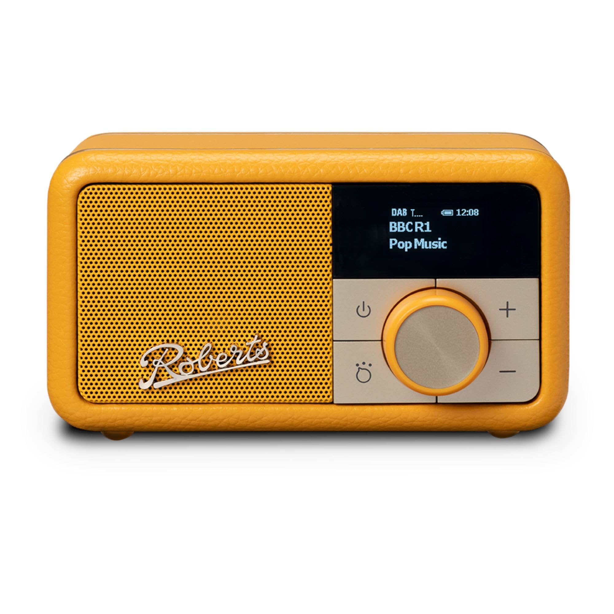 Roberts Radio Revival Petite DAB Radio with Bluetooth Connectivity - Portable & Stylish Retro Radio, DAB/DAB+/FM & Rechargeable Batteries – (Sunburst Yellow)