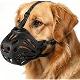 Dog Muzzle, Soft Breathable Dog Muzzles Suitable Dogs for Prevents Biting | Adjustable Basket Muzzles Prevents Chewing and Biting for Grooming Trimming Training