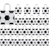 Mimind 24-Piece Soccer Non-Woven Party Favor Bags with Handles - 7.8 x 7.8 Inch, Perfect for Sports Theme Parties, Baby Showers, Birthdays