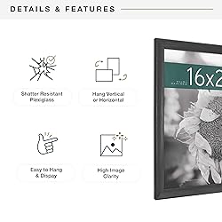MCS Studio Gallery Classic 16x20 Poster Frame Black
