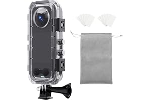 HONGDAK Invisible Dive Case for Insta360 X5, Upgraded 45m/147ft Waterproof Case Protective Underwater Diving Housing Shell for Insta360 X5 with with Bracket Accessories & Anti- Fog Inserts