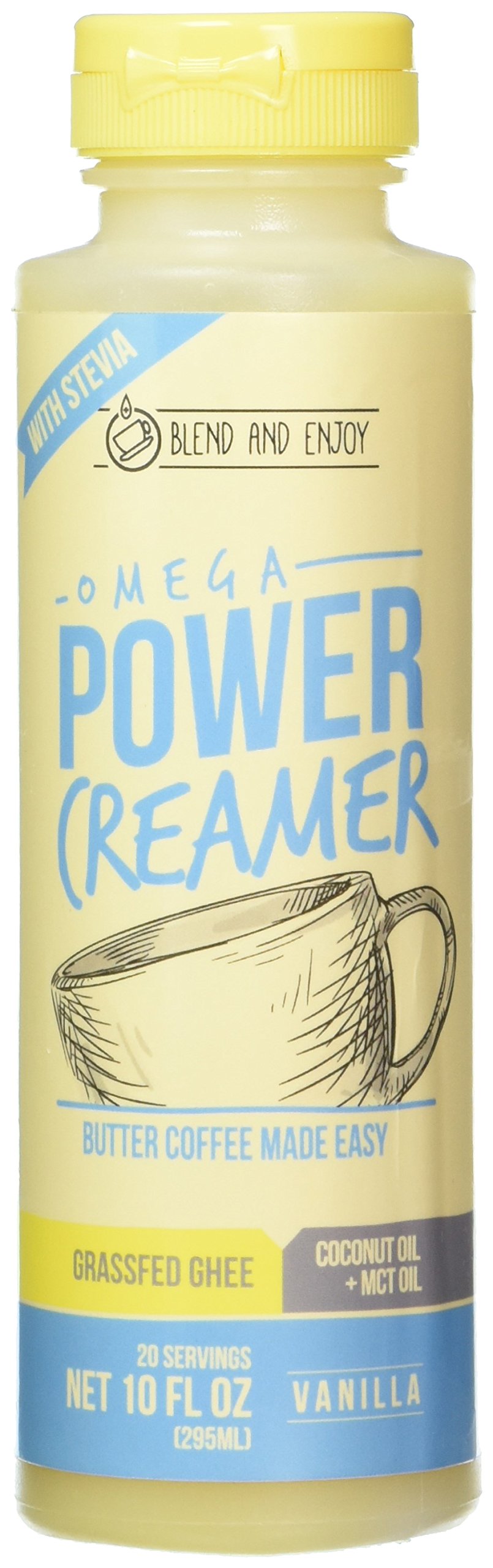 Omega PowerCreamer Made with Grassfed Organic Ghee, Organic Coconut