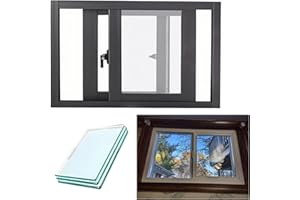 Aluminum Basement Window Horizontal Sliding Window, with Tempered Glass Waterproof Ventilation for Replacement Window Project