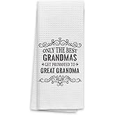 TNUW Great Grandma Gifts Kitchen Towels 16X24In, Pregnancy Announcement for Grandma Dish Towels, for Great Grandma, Promoted to Great Grandma Hand Tea Towels for Kitchen Decor