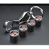 Carbon Fiber S Carbon Fiber Auto Tire Valve Stem Cap Cover with Resin red S Emblem Trim for Porsche 911 Panamera Macan Cayenne Cayman 718 Boxster Taycan Carrera Turbo