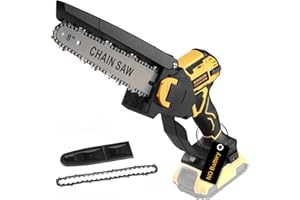 3D VO INN Chainsaw for Dewalt 20V MAX Battery, 8-Inch Brushless Cordless Pruning Chainsaw, 24.6FT/S Fast Powerful Cutting, 4000RPM Electric for Wood Cutting(Battery Not Included)