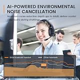 EKSA H6 Wireless Headset with AI ENC Mic Bluetooth 5.0 USB Dongle view 3