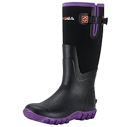 HISEA Women's Mid Calf Rain Boots Waterproof Rubber