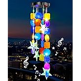 Solar Wind Chimes Decorative Lights for Outside,Shells Lights Gifts for Mom Grandma Women Wife Girls, Solar Hanging Lights for Holiday Garden Yard Window