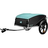 Retrospec Rover Hauler Bike Cargo Trailer - Foldable Frame with Weather-Resistant Fabric &amp; 80lb Capacity - Universal Bike Trailer for 20-29in Wheels - Includes Safety Flag &amp; D-Ring Anchors