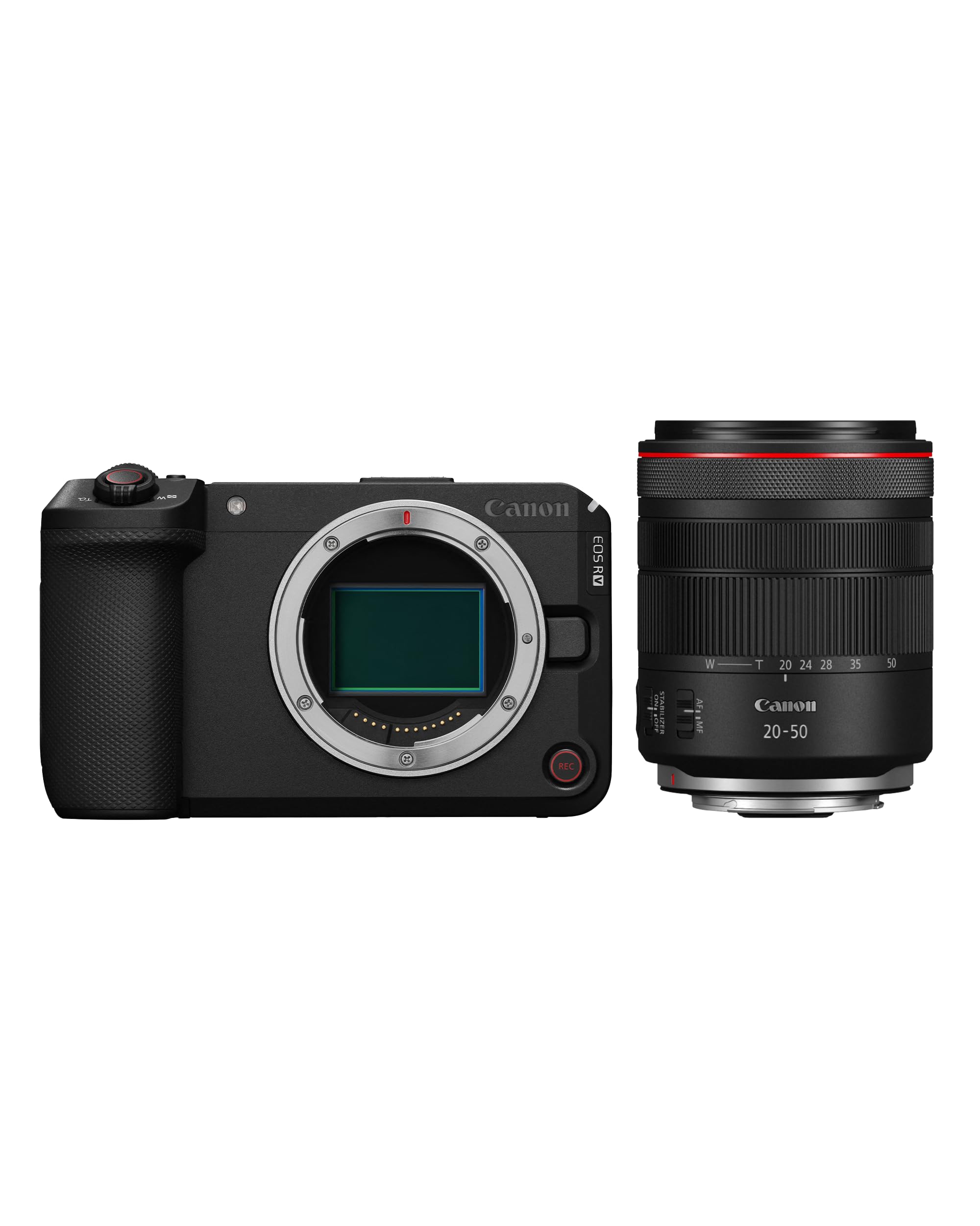 Canon EOS R6 V Spiegellose Vollformatkamera + Objektiv RF 20-50mm F4L is USM PZ | Vlogging-Kit mit 7K RAW Video, Bildstabilisator und Open Gate | Für YouTube, Reisen, Content Creation