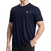 Roadbox Men's UPF 50+ Swim Shirts, UV Sun Protection Rash Guard Short Sleeve, Surfing Hiking Fishing Beach Quick Dry T-Shirts