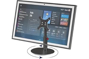 WAWXH1314 Rotatable Stand for Echo Show 21 and 15 (1st, 2nd) Gen, Adjustable Desktop Holder, Alexa Show 15 Table Bracket with Height Degree, Tiltable Angle, Sturdy and Durable, Easy Installation