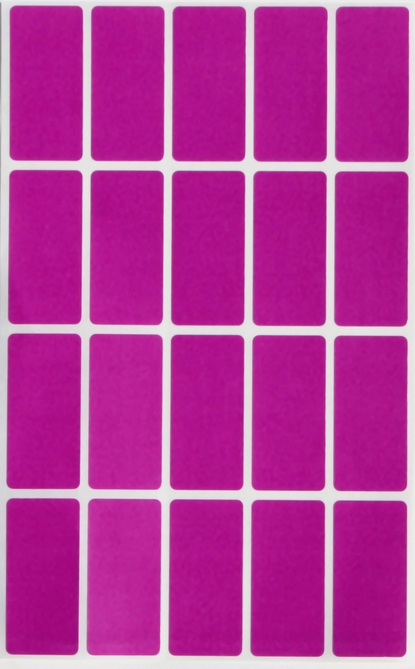 Royal Green Purple Rectangle Stickers 4cm x 1.9cm - Color Coding Labels Rectangular (40mm X 19mm) 300 Pack