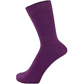 ZAKIRA Finest Combed Cotton Dress Socks in Plain Colours for Men, Women