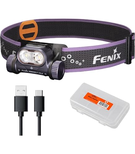 Lampe Frontale Fenix HM55R Rechargeable - 1200 Lumens, Portée 175 M, 141h Autonomie, IP68, Double Faisceau Et Lumière Rouge - 5