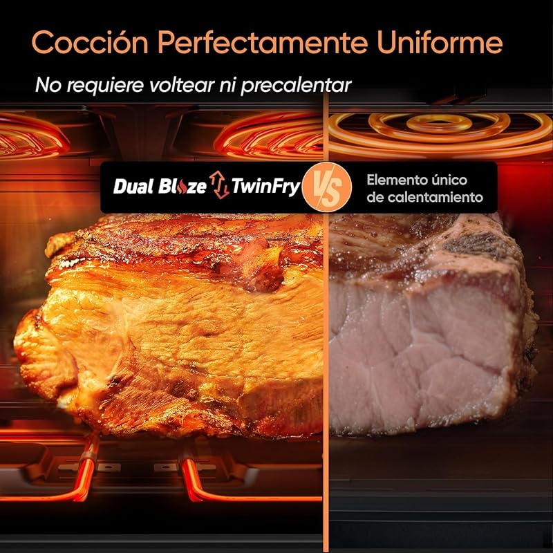 10L Dual Blaze Twinfry Air Fryer, Cesto Duplo com Divisor