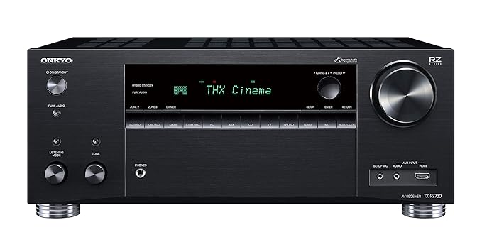 Onkyo TX-RZ730(B) 9.2 Kanal AV Receiver (THX Kinoklang, 175 W/Kanal, Multiroom, Dolby/DTS:X, WLAN, Bluetooth, Streaming, Musi