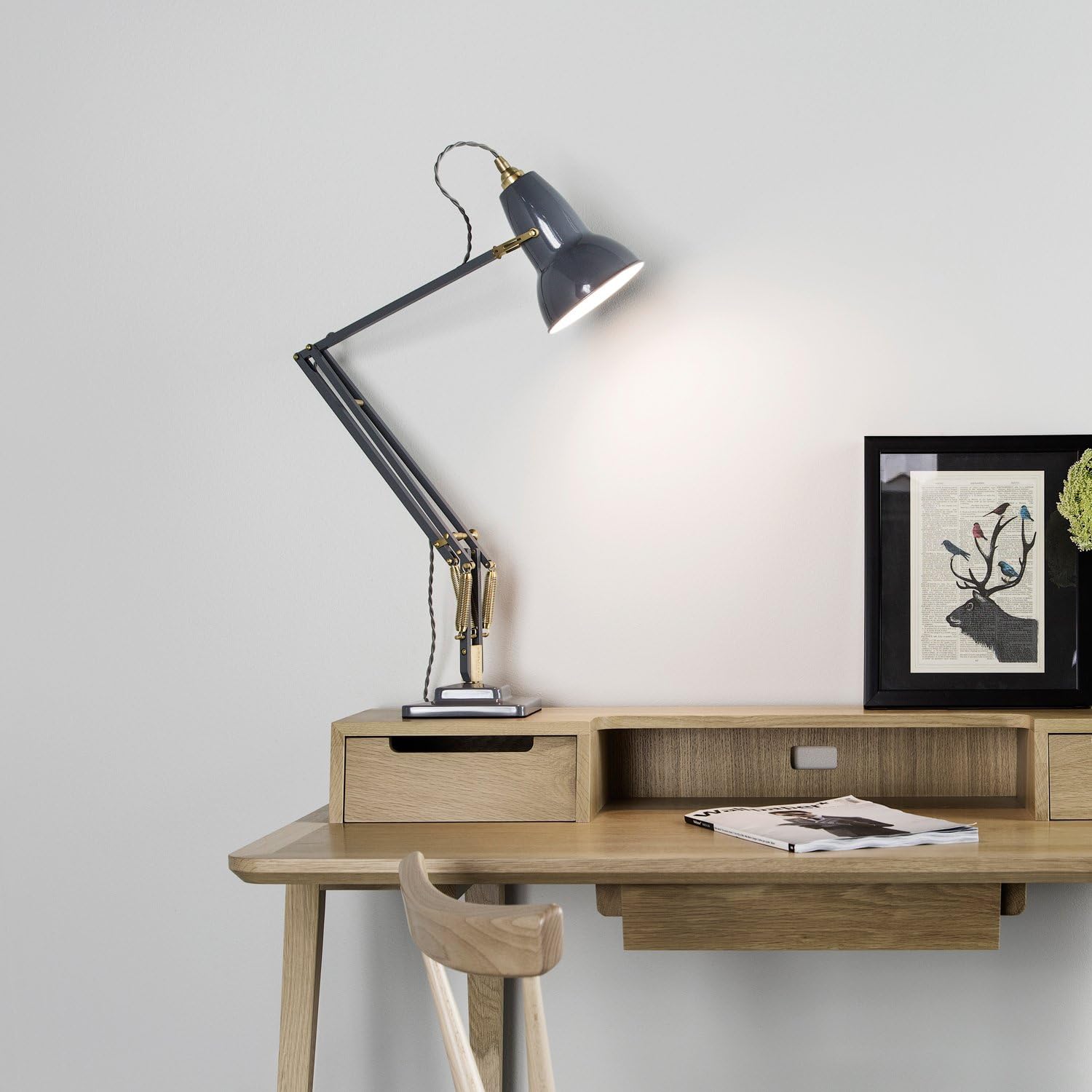 anglepoise original 1227 brass desk lamp