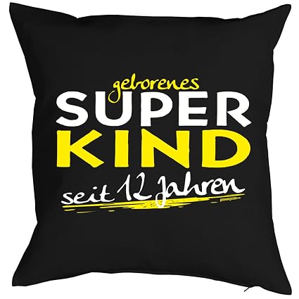 Unbekannt 12 Geburtstag Kissen Kuschlekissen Kinder Geburtstagsfeier 12geburtstag Jungenmädchen Geborenes Super Kind Seit 12 Jahren Deko