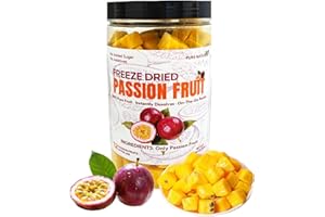 GENERIC Frozen Passion Fruit 7oz/200g, Pure Passionfruit, About 150 Chunks, Dehydrated Dried Passion Fruit Frozen for Tea, Drinks, Yogurt, Baking & Smoothies - Ready-To-Eat Crispy Snack, No Additives