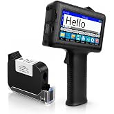 INPTNOV Handheld Inkjet Printer, Portable Batch Code &amp; Expiration Date Printer with 42ml Fast-Dry Ink for Barcode, QR Code, Logo on Plastic, Metal, Glass, Wood &amp; Cardboard