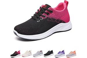 GENERIC Womens Orthopedic Bowling Shoes, Breathable Comfortable Universal Slide Sole, Lightweight Mesh Athletic Slip on Sneakers