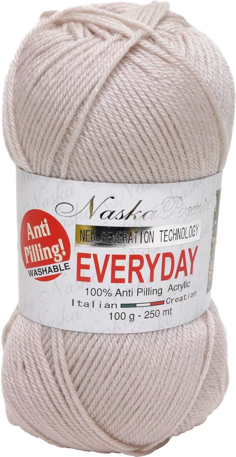 Amazon Co Jp Naska エブリデイ 毛糸 並太 Col 19 クリーム 系 100g 約250m N 53 ホビー 通販