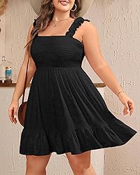 Talisea Women’s Plus Size Summer Dresses Black