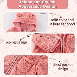 AiWMGL Newborn Baby Bear Outfit Suit With Fold-Over
