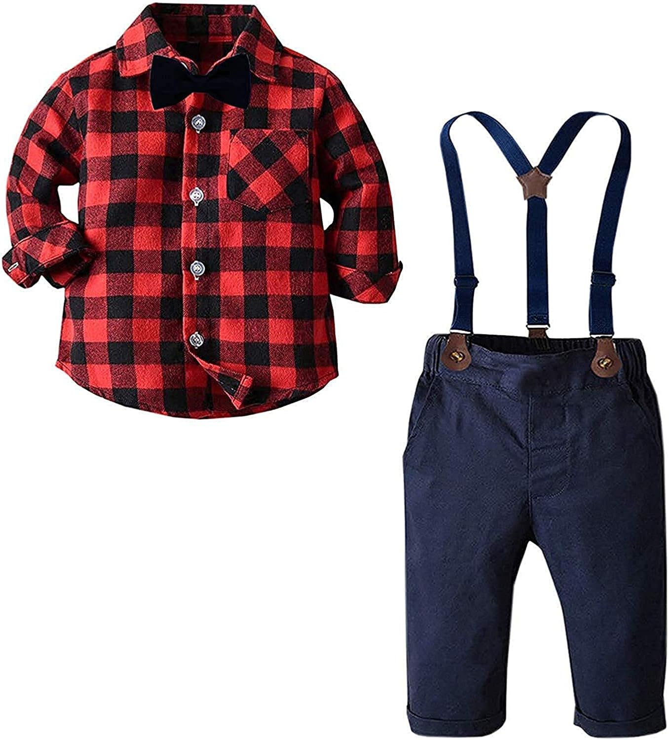 baby boy flannel outfit