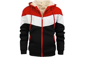 AIELVIN Men's Winter Fleece Thermal Jackets for Men Sherpa Lined Hoodies Warm Thick Jacket Outerwear