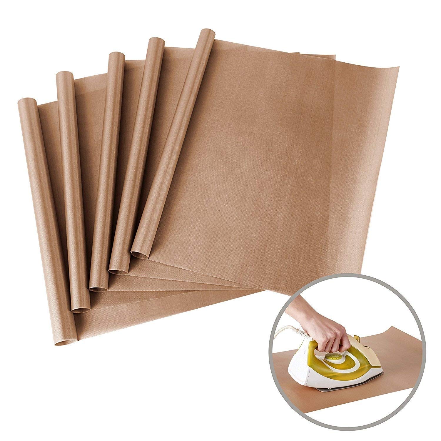 5 Pack PTFE Teflon Sheet for Heat Press Transfer Sheet Non Stick 16 x