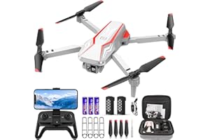 Dazlen Drone with Camera for Adults, 1080P FPV Foldable Drone with Altitude Hold, 3D Flips, Gestures Selfie, Waypoint Fly, 3 Speed Mode, One Key Start/ Landing, Toys Gifts RC Quadcopter with 2 Batteries for Kids Beginners 10.1