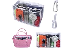 AIMEIAR Clear Beach Bag Organizer Compatible with Bogg Bag X Large Size, TPU Insert Divider Liner for XL Bogg Bag Accessories (Clear-White)