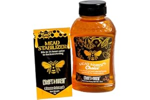 Craft A Brew - Backsweetening Kit for Mead - Mead Stabilizer & 12 oz. Wildflower Honey - Customize Sweetness for At-Home Brewing - Stops Yeast Re-fermentation